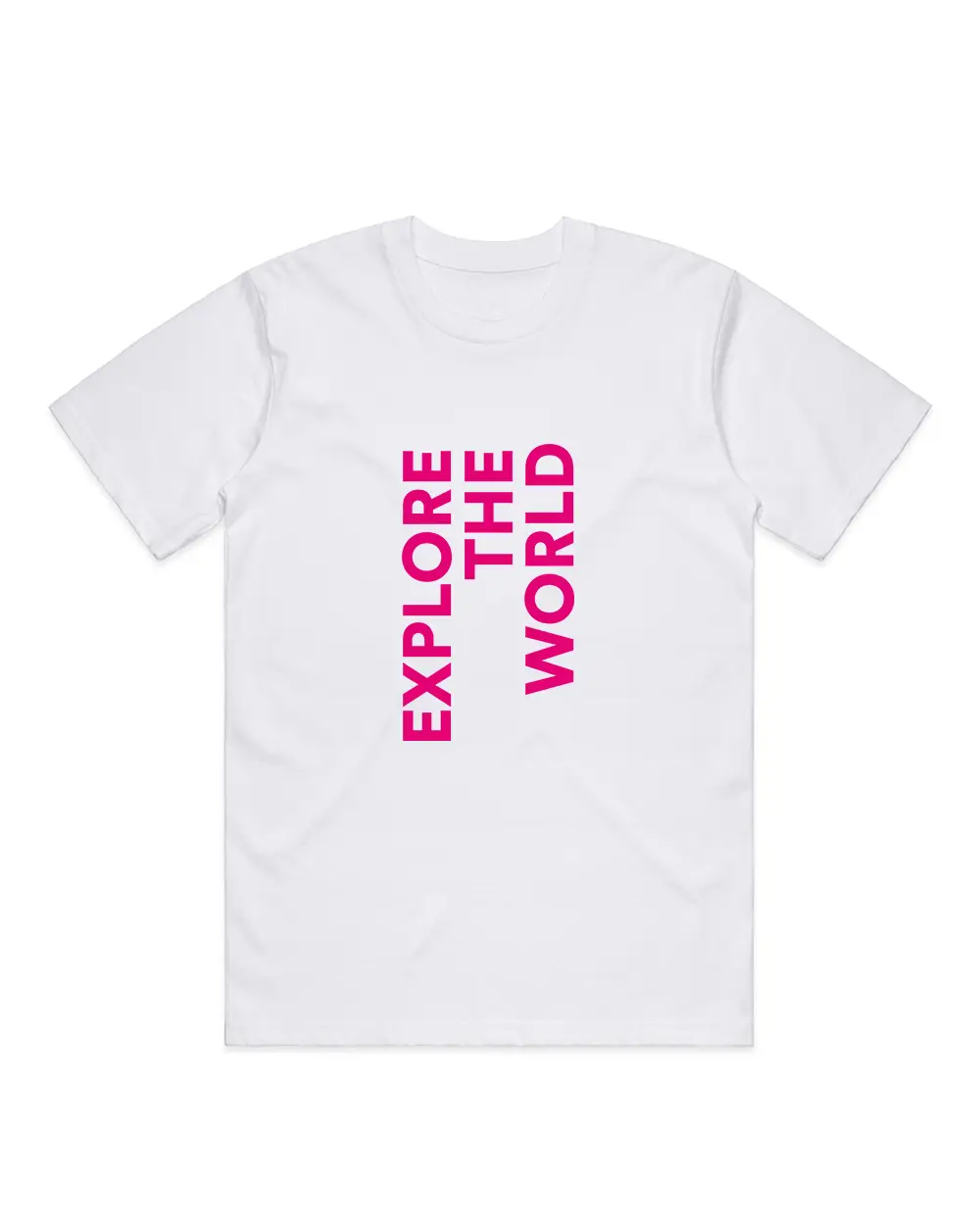 Pink Explore the World T-Shirt.